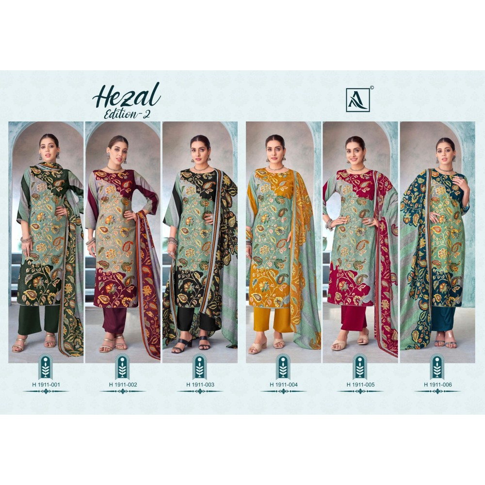 HEZAL 2 ALOK SUITS (Cotton Dupatta)