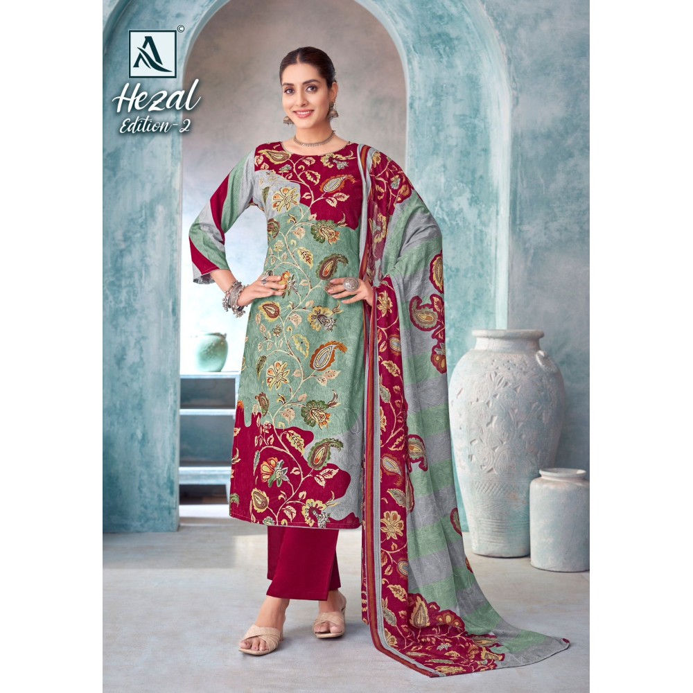 HEZAL 2 ALOK SUITS (Cotton Dupatta)