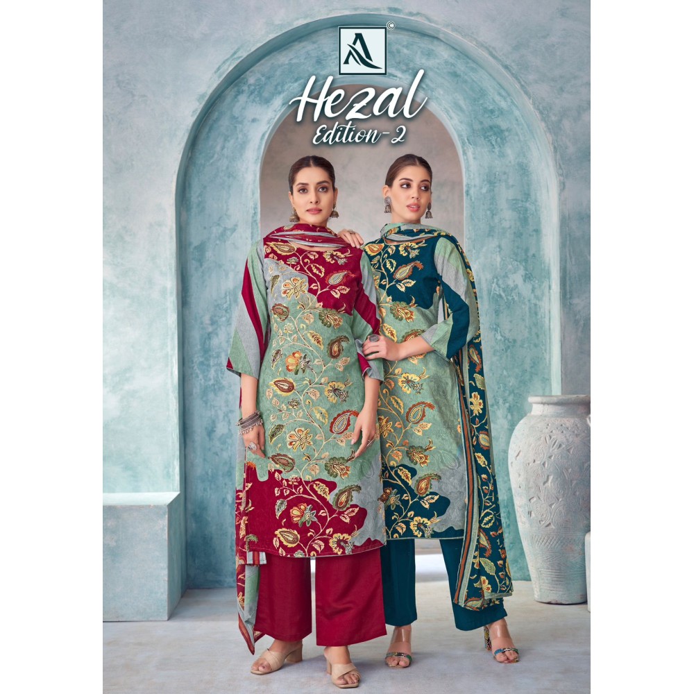HEZAL 2 ALOK SUITS (Cotton Dupatta)
