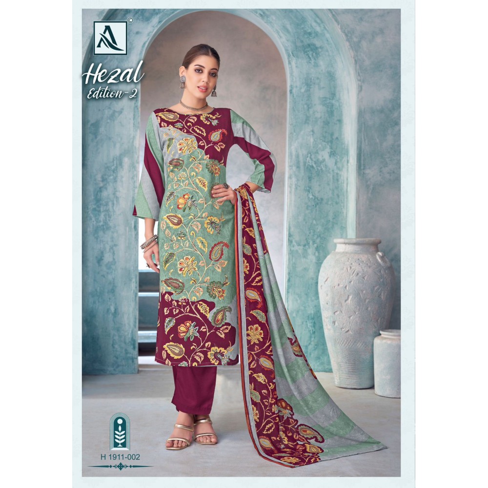 HEZAL 2 ALOK SUITS (Cotton Dupatta)