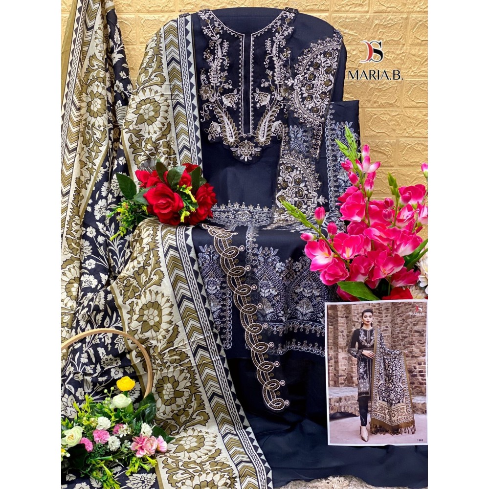 HIT DESIGN OF MARIA B EMBROIDERED LAWN DS 1983 (Cotton Dupatta)