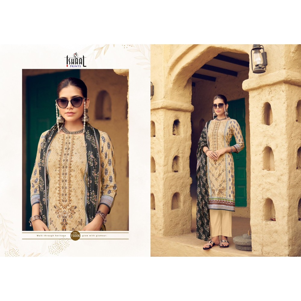 ISHAAL EMBROIDERED VOL 15 (Cotton Dupatta)