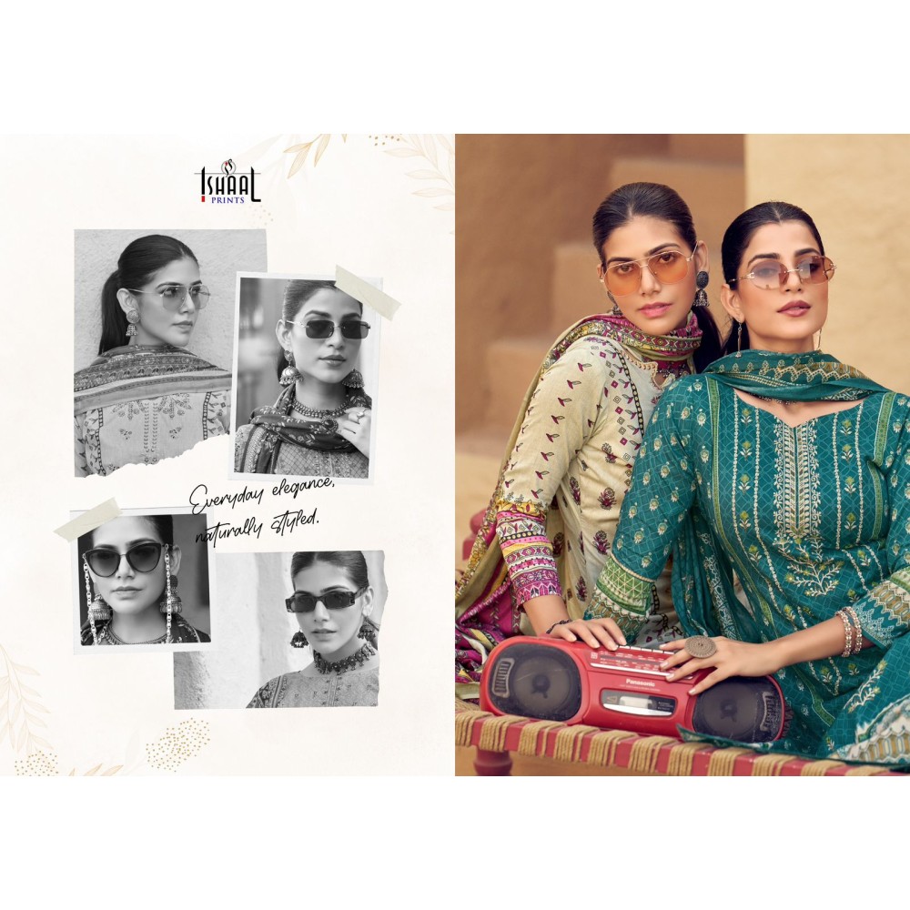 ISHAAL EMBROIDERED VOL 15 (Cotton Dupatta)