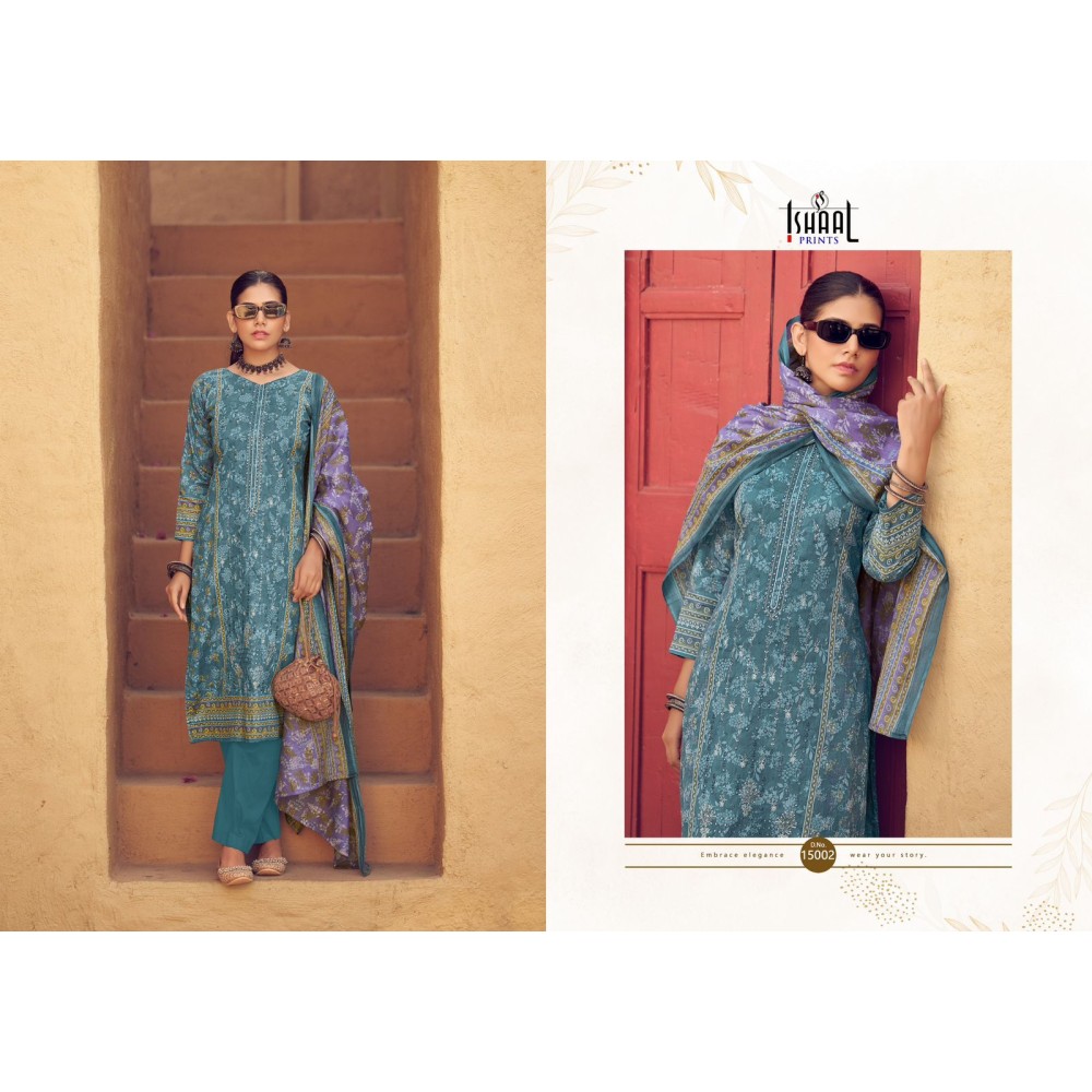 ISHAAL EMBROIDERED VOL 15 (Cotton Dupatta)