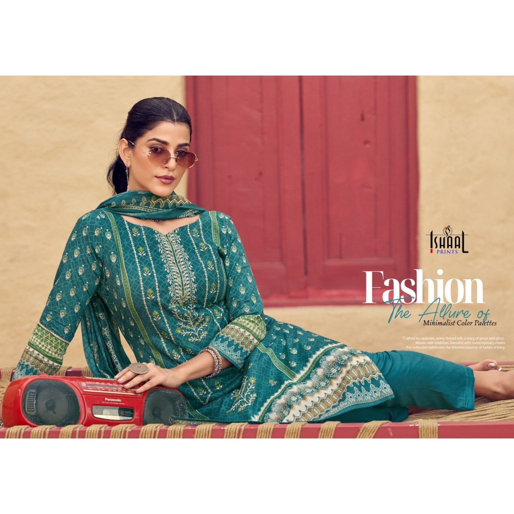 ISHAAL EMBROIDERED VOL 15 (Cotton Dupatta)