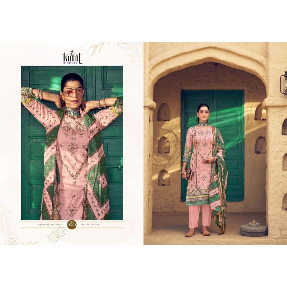 ISHAAL EMBROIDERED VOL 15 (Cotton Dupatta)