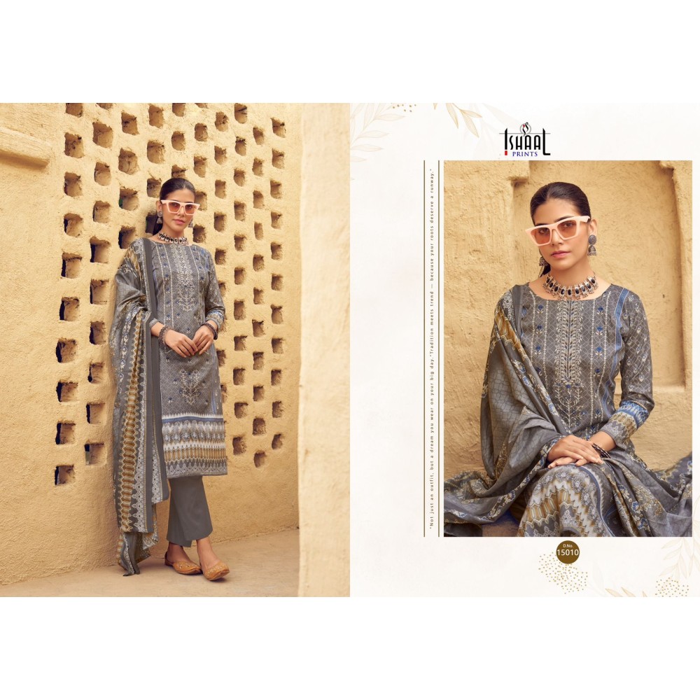 ISHAAL EMBROIDERED VOL 15 (Cotton Dupatta)