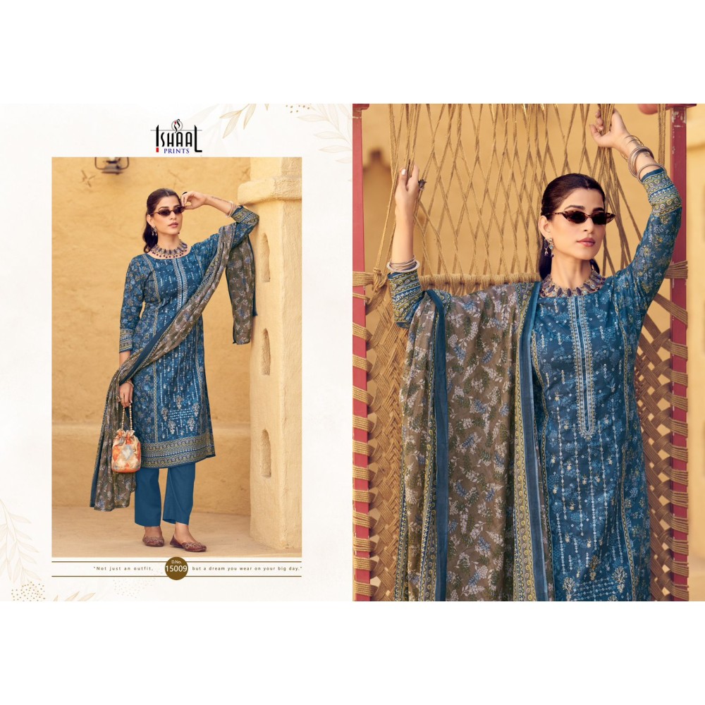 ISHAAL EMBROIDERED VOL 15 (Cotton Dupatta)