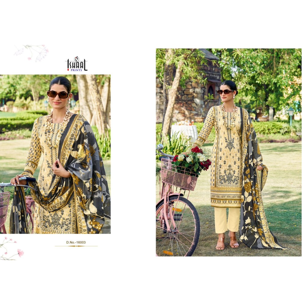 ISHAAL EMBROIDERED VOL 16 (Cotton Dupatta)
