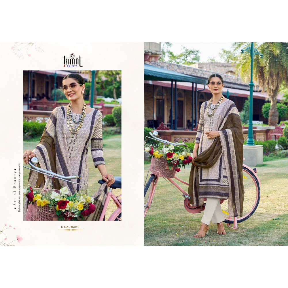ISHAAL EMBROIDERED VOL 16 (Cotton Dupatta)