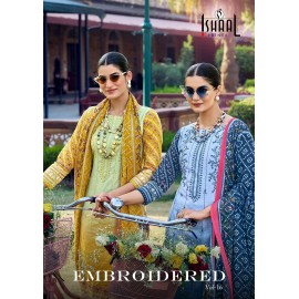 ISHAAL EMBROIDERED VOL 16 (Cotton Dupatta)