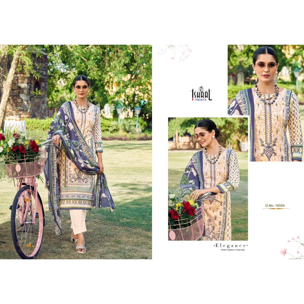 ISHAAL EMBROIDERED VOL 16 (Cotton Dupatta)