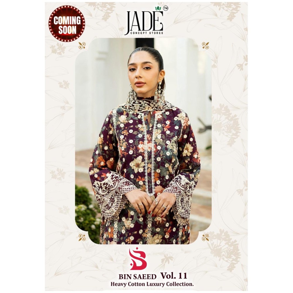 JADE BIN SAEED HEAVY LUXURY VOL 11 (Cotton Dupatta)