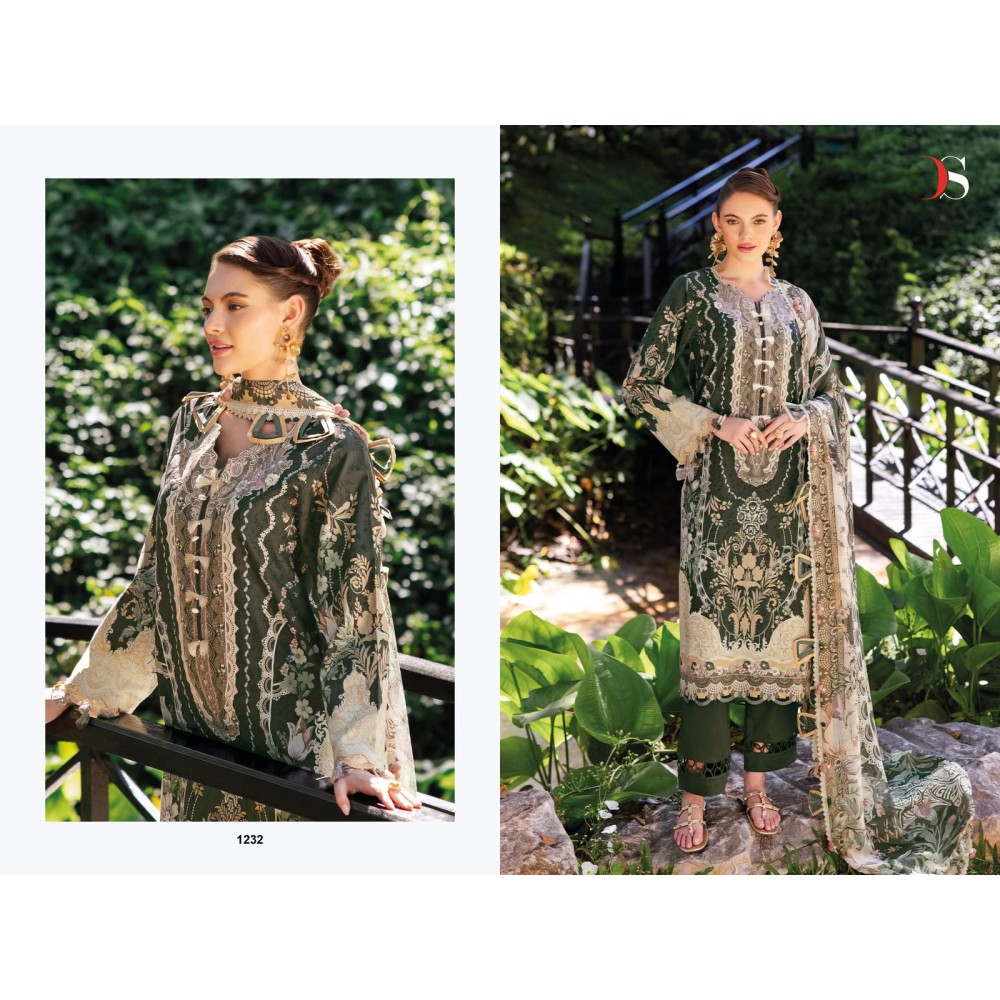 JADE BLISS LAWN 25 DEEPSY SUITS  (Cotton Dupatta)