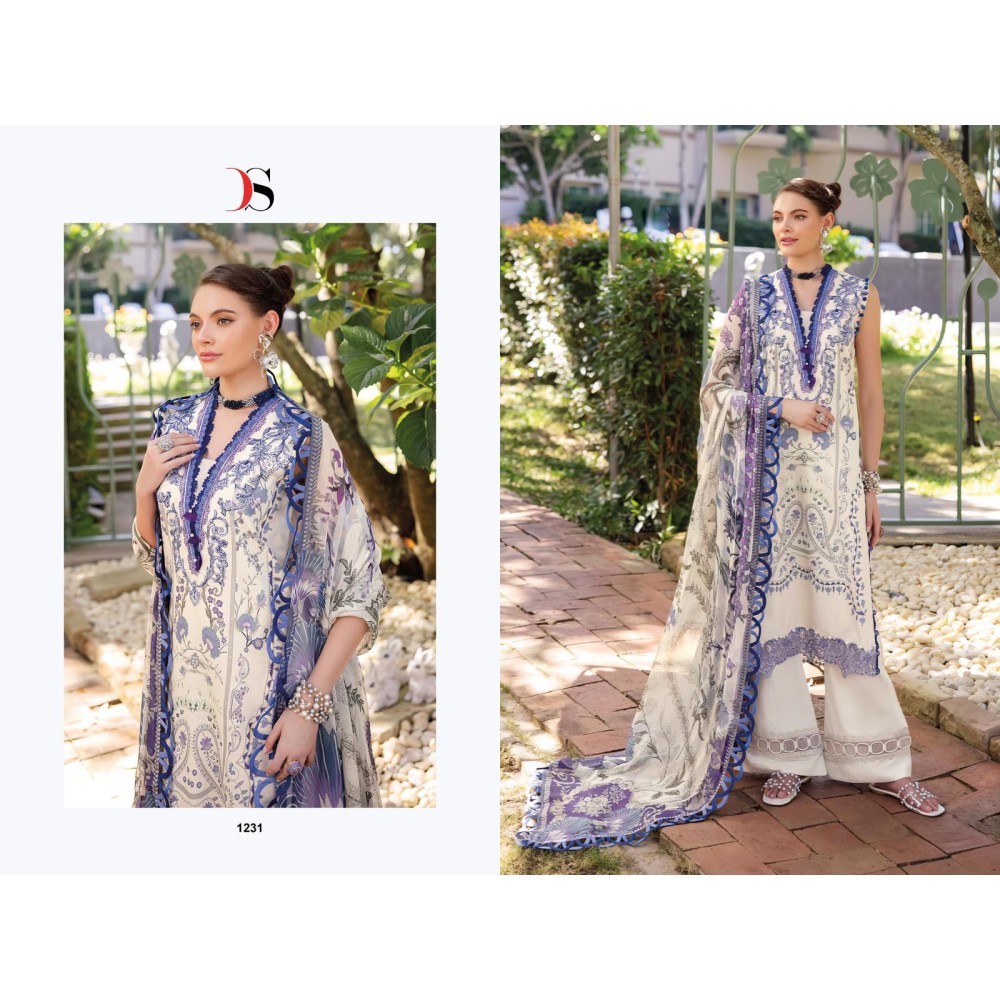 JADE BLISS LAWN 25 DEEPSY SUITS  (Cotton Dupatta)