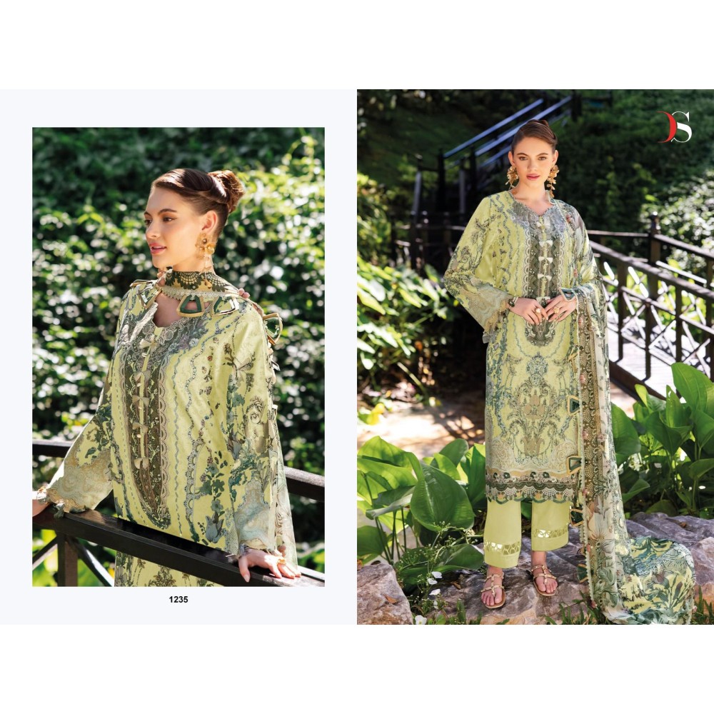 JADE BLISS LAWN 25 DEEPSY SUITS  (Cotton Dupatta)