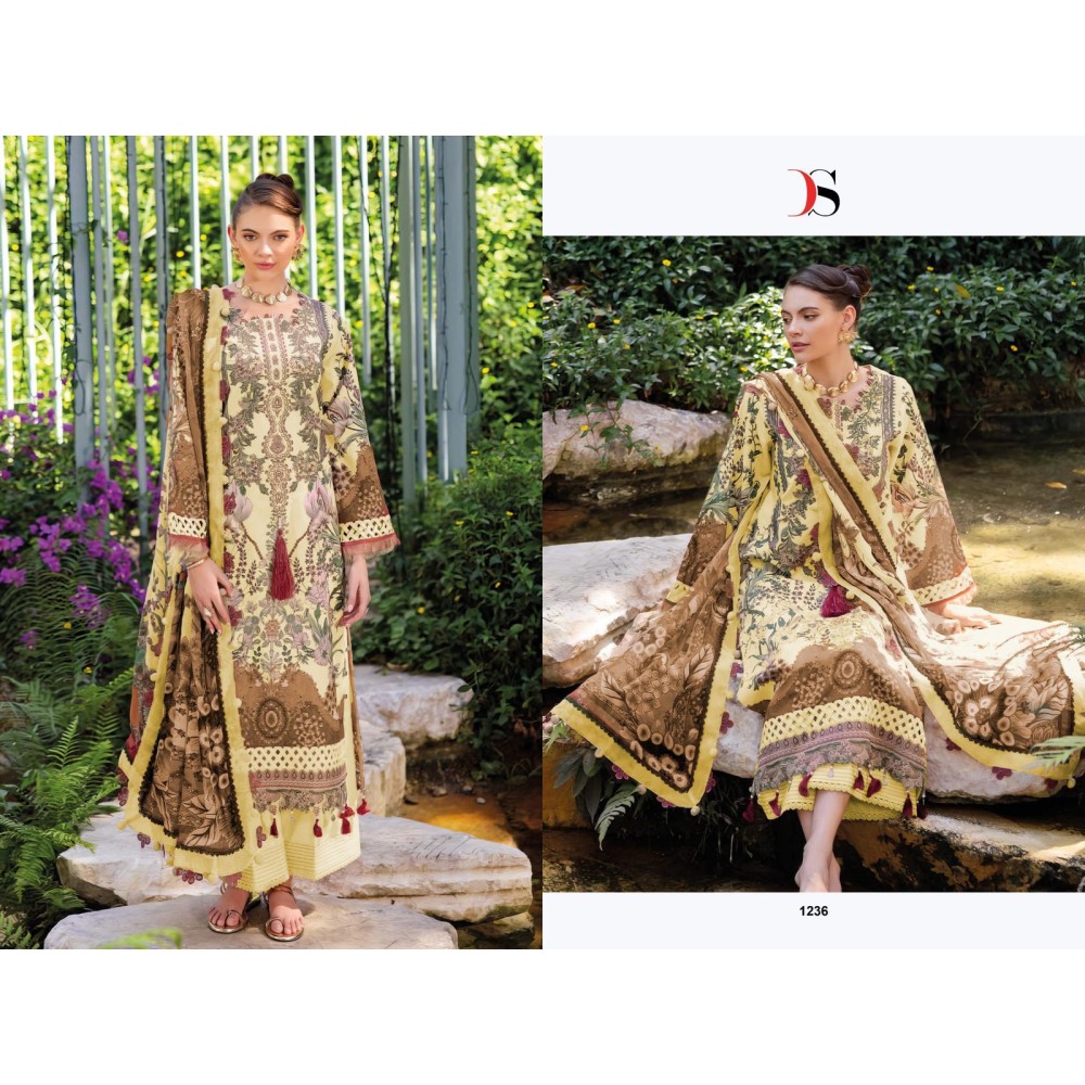 JADE BLISS LAWN 25 DEEPSY SUITS  (Cotton Dupatta)