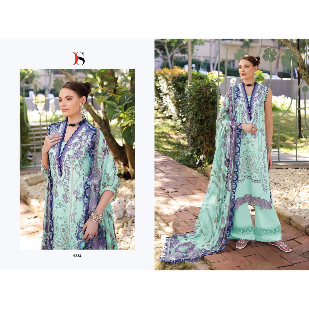 JADE BLISS LAWN 25 DEEPSY SUITS  (Cotton Dupatta)