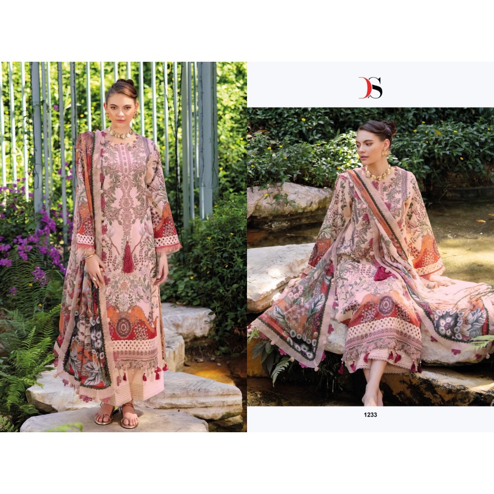JADE BLISS LAWN 25 DEEPSY SUITS  (Cotton Dupatta)