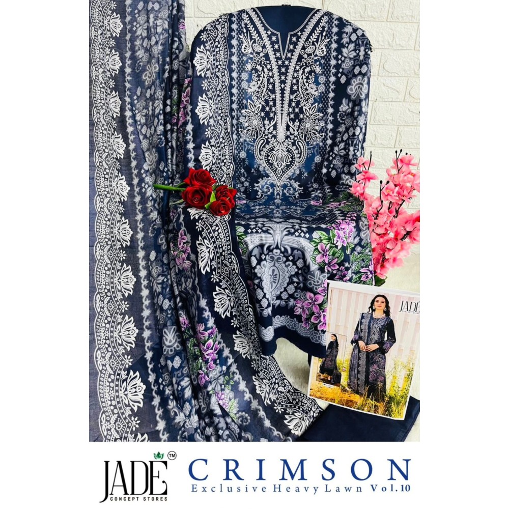 JADE CRIMSON EXCLUSIVE HEAVY LAWN COLLECTION VOL 20 (Cotton Dupatta)