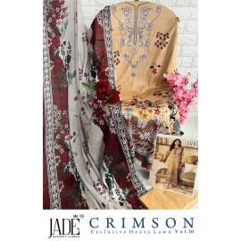 JADE CRIMSON EXCLUSIVE HEAVY LAWN COLLECTION VOL 20 (Cotton Dupatta)