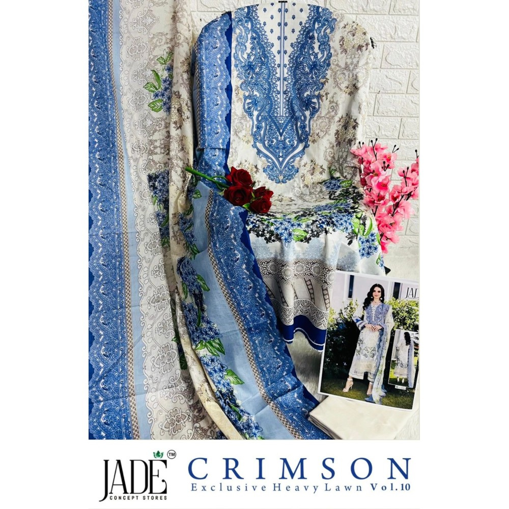 JADE CRIMSON EXCLUSIVE HEAVY LAWN COLLECTION VOL 20 (Cotton Dupatta)