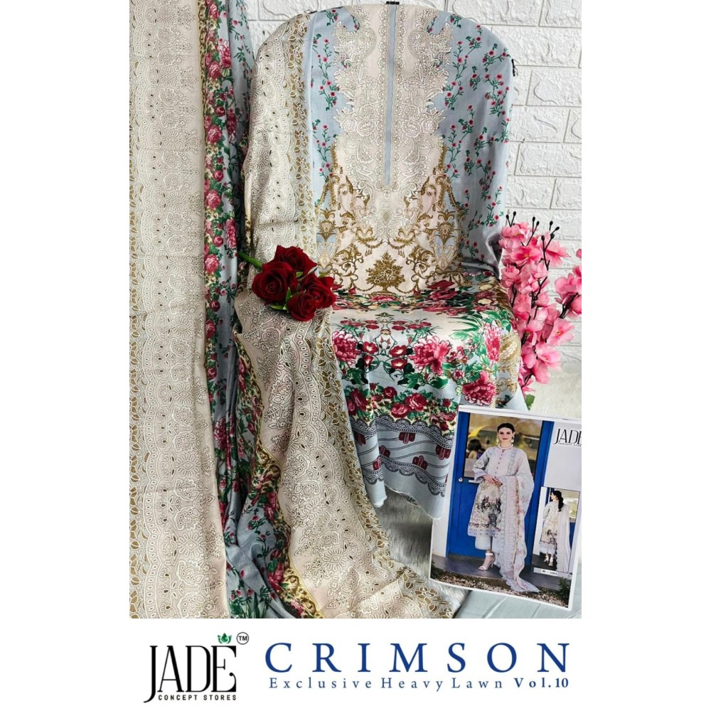 JADE CRIMSON EXCLUSIVE HEAVY LAWN COLLECTION VOL 20 (Cotton Dupatta)