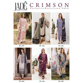 JADE CRIMSON EXCLUSIVE HEAVY LAWN COLLECTION VOL 6 (Cotton Dupatta)