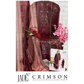 JADE CRIMSON EXCLUSIVE HEAVY LAWN COLLECTION VOL 9 (Cotton Dupatta)