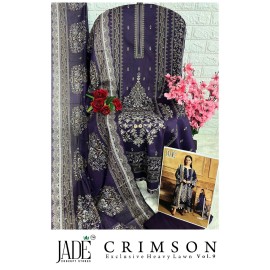 JADE CRIMSON EXCLUSIVE HEAVY LAWN COLLECTION VOL 9 (Cotton Dupatta)