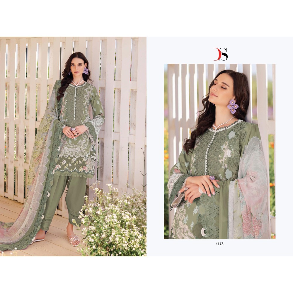 JADE NEEDLE WONDER 25-2 BY DEEPSY SUITS (Cotton Dupatta)