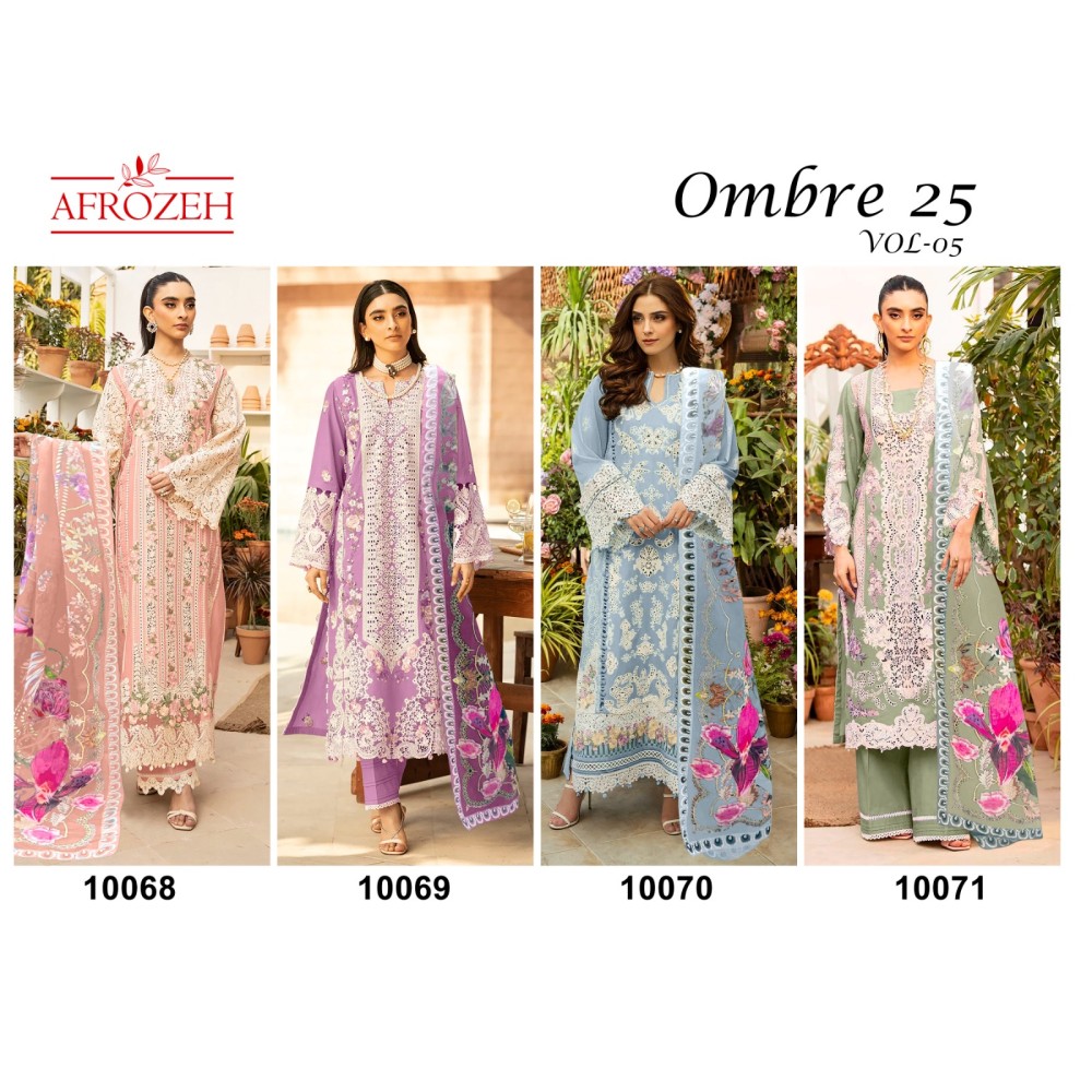 JADE OMBRE AFROZEH VOL 5 (Cotton Dupatta)