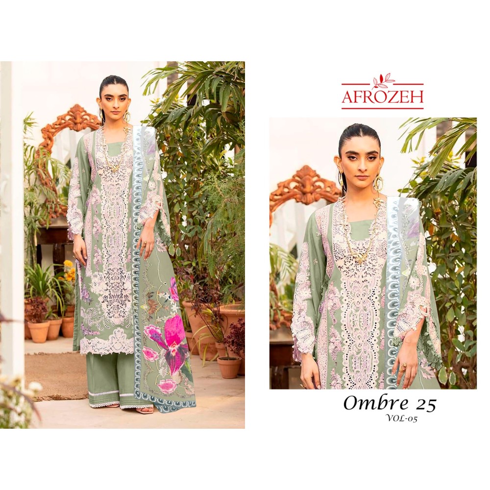 JADE OMBRE AFROZEH VOL 5 (Cotton Dupatta)