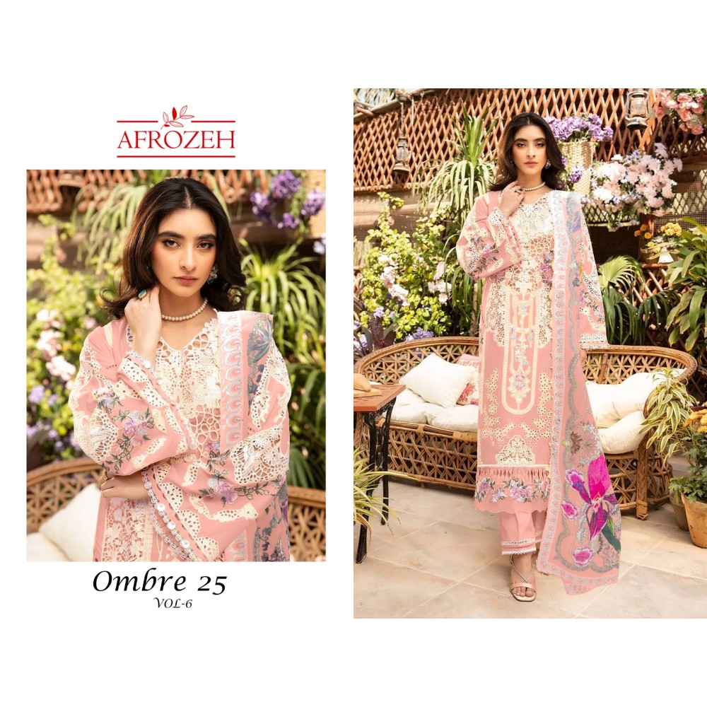JADE OMBRE AFROZEH VOL 6 (Cotton Dupatta)