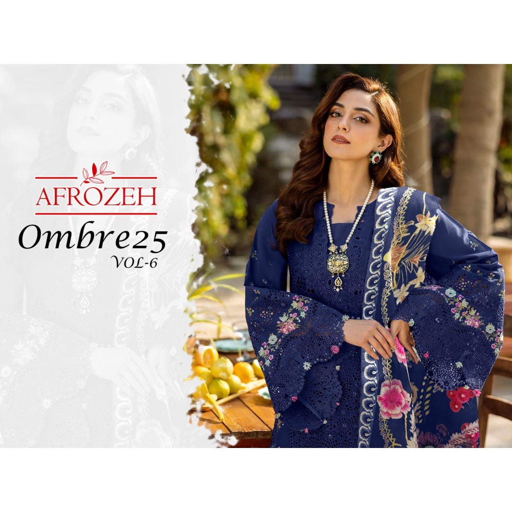 JADE OMBRE AFROZEH VOL 6 (Cotton Dupatta)