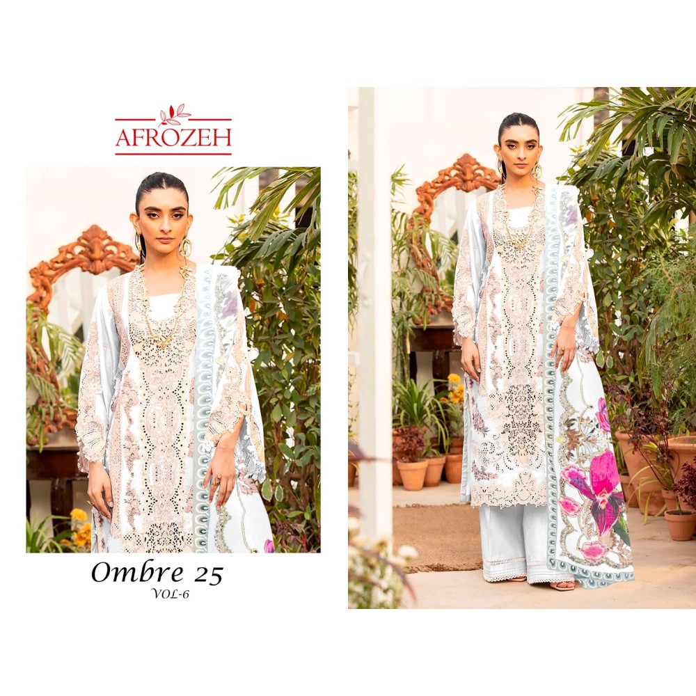 JADE OMBRE AFROZEH VOL 6 (Cotton Dupatta)