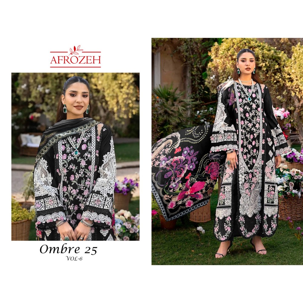 JADE OMBRE AFROZEH VOL 6 (Cotton Dupatta)
