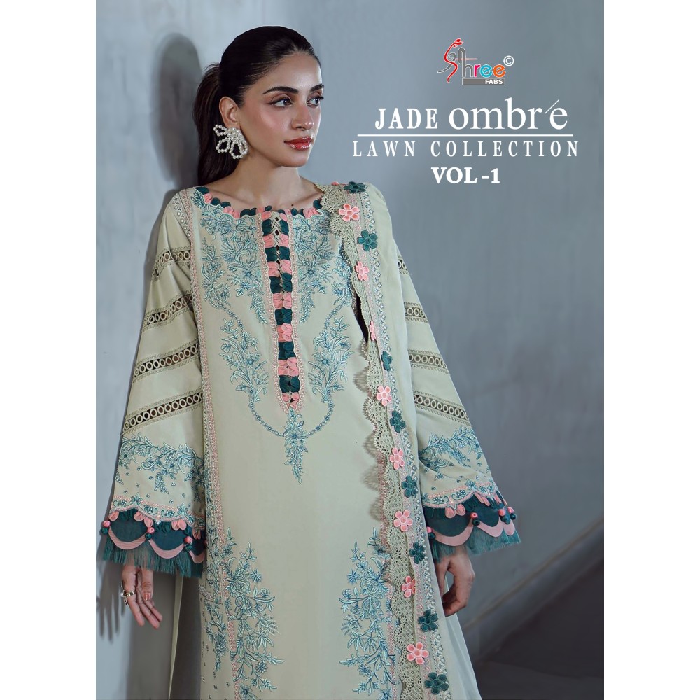 JADE OMBRE LAWN COLLECTION VOL 1 SHREE (Cotton Dupatta)
