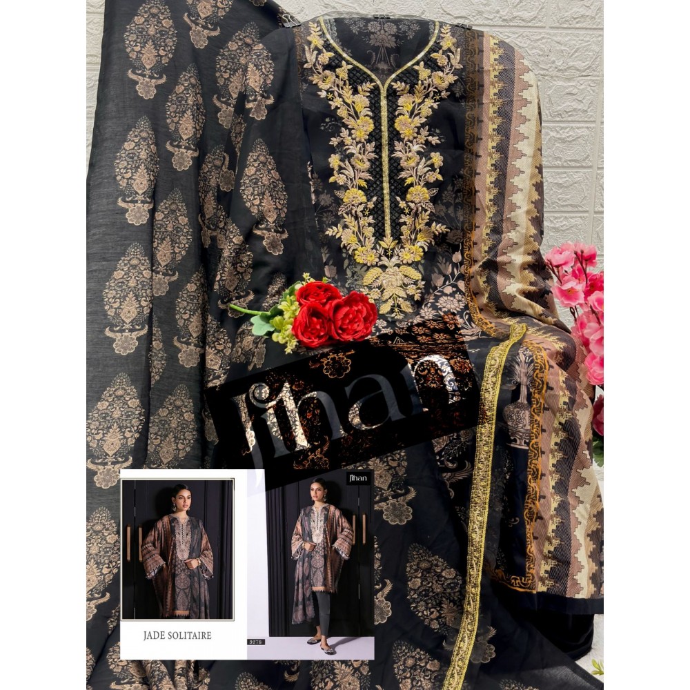 JADE SOLITAIRE 3278 JIHAN (Cotton Dupatta)