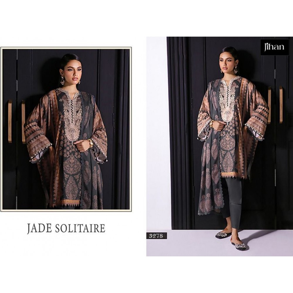 JADE SOLITAIRE 3278 JIHAN (Chiffon Dupatta)