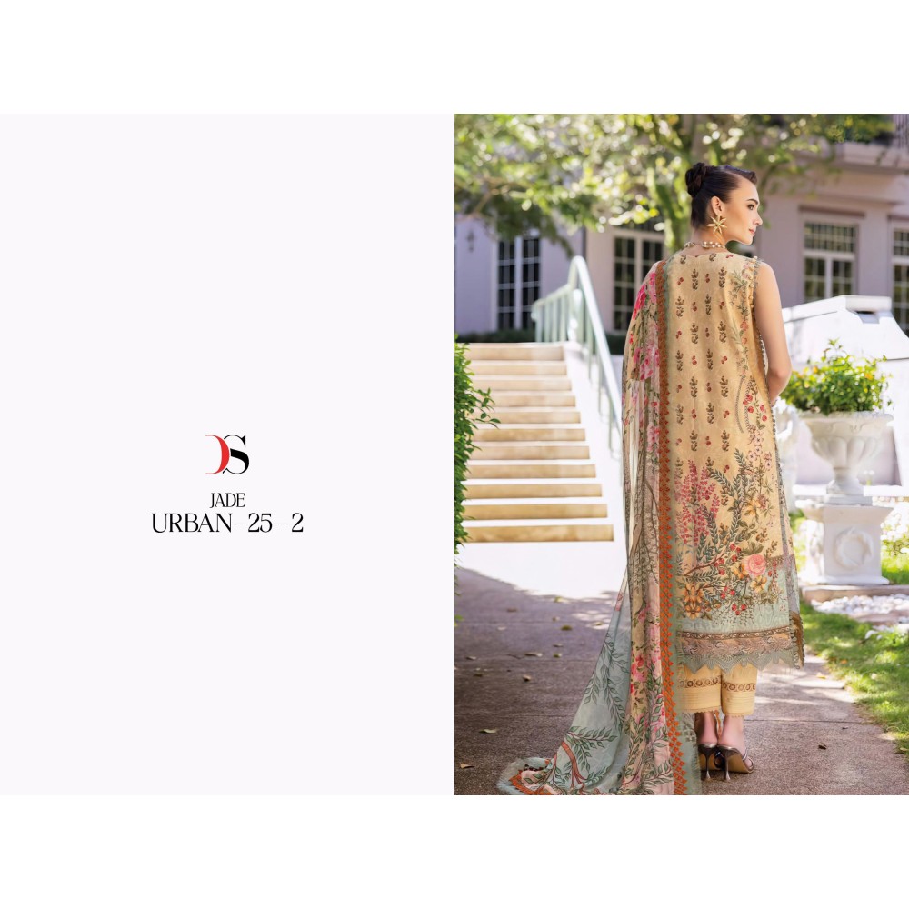 JADE URBAN LAWN 25-2 DEEPSY (Chiffon Dupatta)