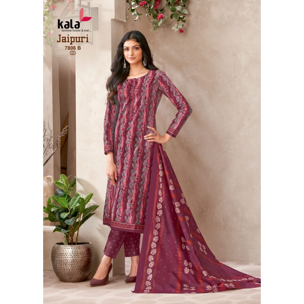 JAIPURI VOL 8 KALA  (Cotton dupatta)