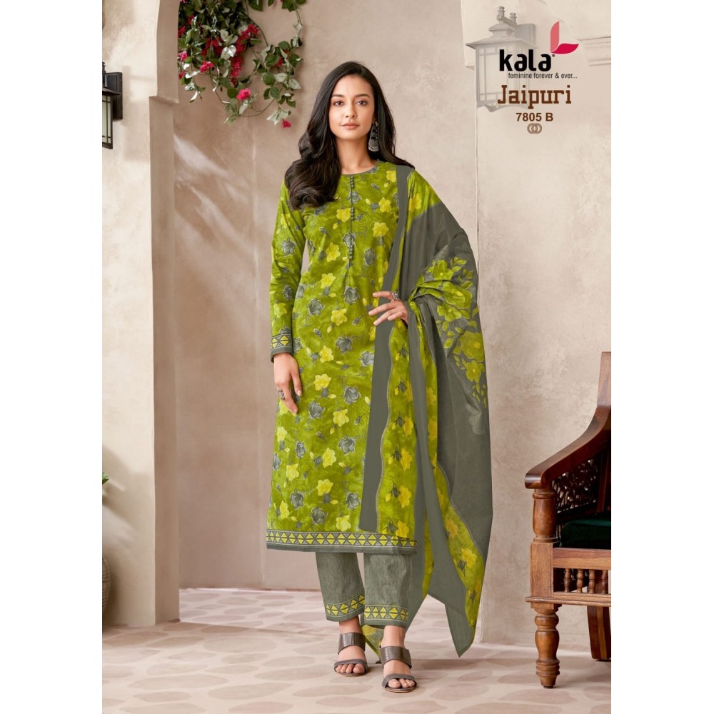 JAIPURI VOL 8 KALA  (Cotton dupatta)