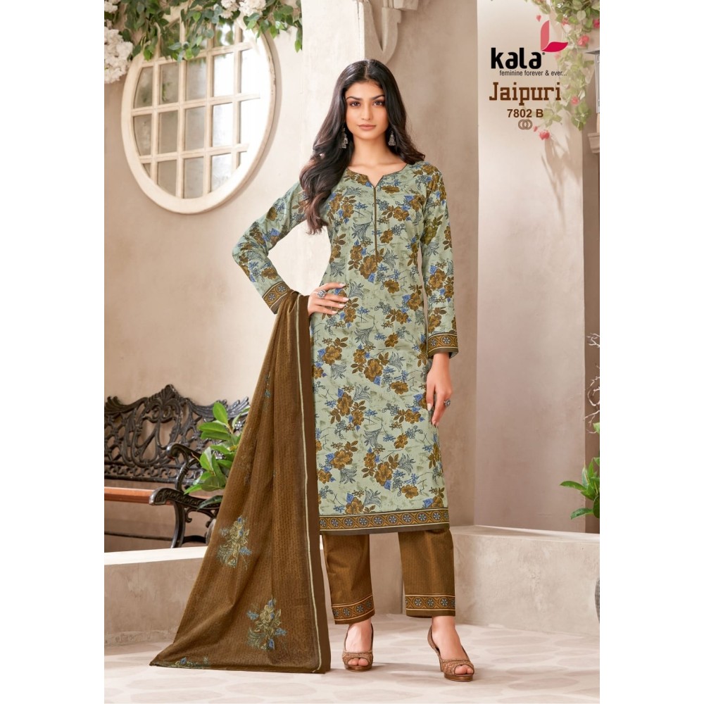 JAIPURI VOL 8 KALA  (Cotton dupatta)