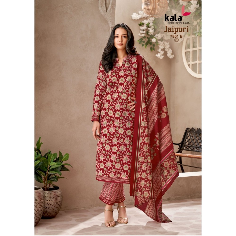 JAIPURI VOL 8 KALA  (Cotton dupatta)