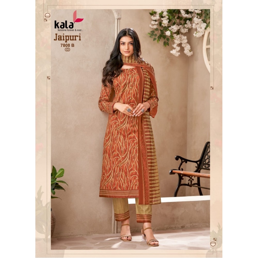 JAIPURI VOL 8 KALA  (Cotton dupatta)