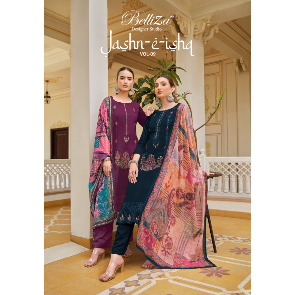 JASHN-E-ISHQ VOL 9 BELLIZA (Cotton Dupatta)