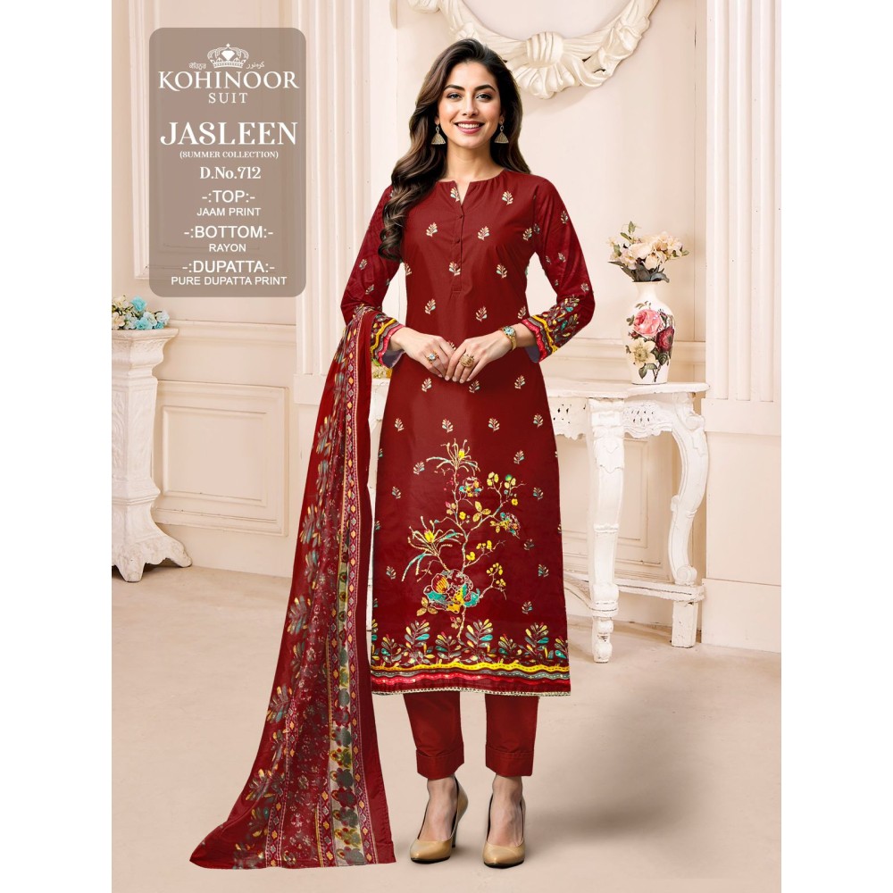 JASLEEN 712 KOHINOOR (Pure Dupatta)