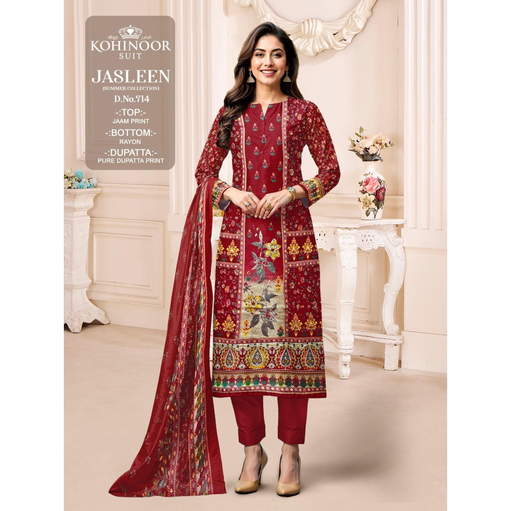 JASLEEN 714 KOHINOOR (Pure Dupatta)