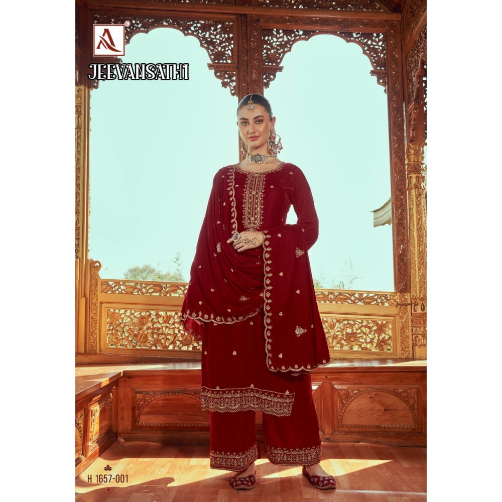 JEEVAN SATHI VELVET ALOK SUITS (Winter Collection)